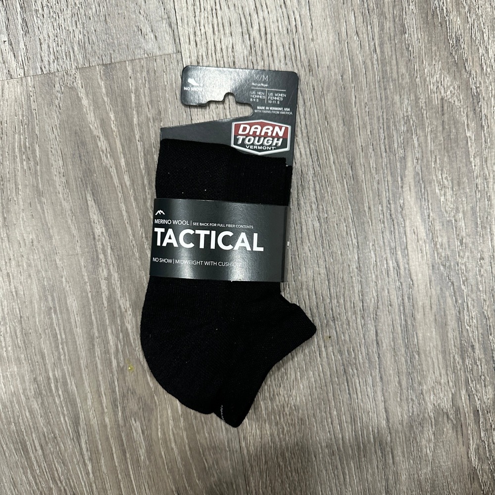 Darn Tough Tactical No Show Midweight Cushioned Merino Wool Socks‎ M